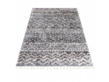Kusový koberec Shaggy AZTEC FA60A Šedý