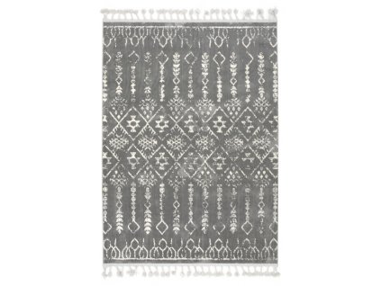 Kusový koberec Karof 2619A 43 Třásně šedý krémový