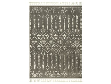 Kusový koberec Karof 2619A 13 Třásně šedý hnědý