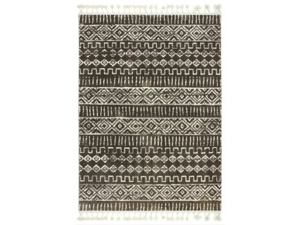 Kusový koberec Karof 2571A 23 Třásně hnědý krémový