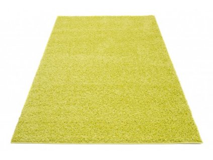 Kusový koberec shaggy TOKYO 6365A Jednobarevný světle zelený