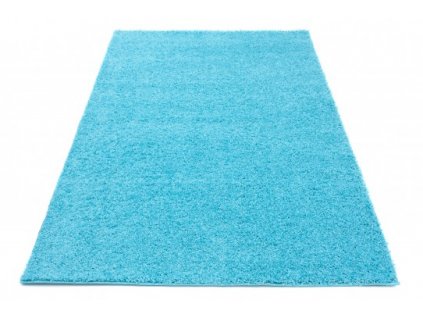 Kusový koberec shaggy TOKYO 6365A Jednobarevný modrý