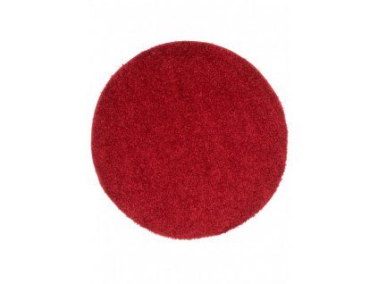Kulatý koberec shaggy TOKYO 6365A Jednobarevný červený