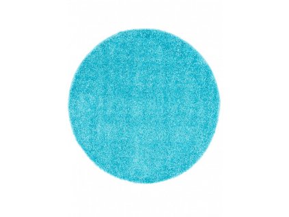 Kulatý koberec shaggy TOKYO 6365A Jednobarevný modrý