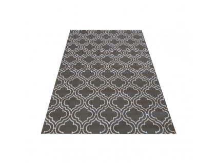 Moderní kusový koberec Soho 01 šedý bílý1