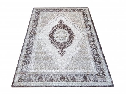 Kusový klasický koberec Angora 01 Luxusní hnědý béžový