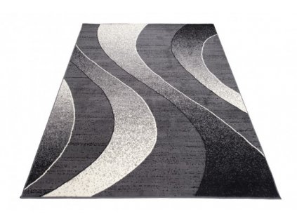 Moderní kusový koberec CHEAP K857A tmavě šedý
