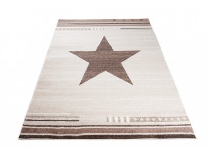 Moderní kusový koberec MAROKO L916A Hvězda béžový