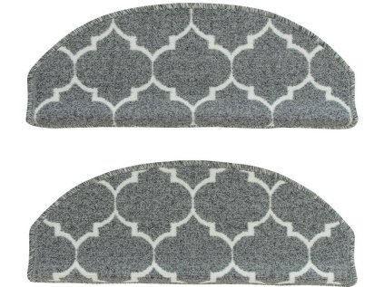 Kobercový nášlap půlkulatý Clover 19 Světle šedý