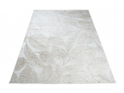 Moderní kusový koberec Isphahan 84162/575 Listy krémový béžový