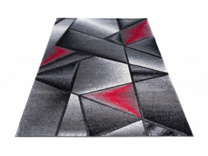 Kusový koberec SUMATRA J374C šedý červený