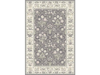 Agnella klasický vlněný koberec Isfahan Olandia Antracit šedý