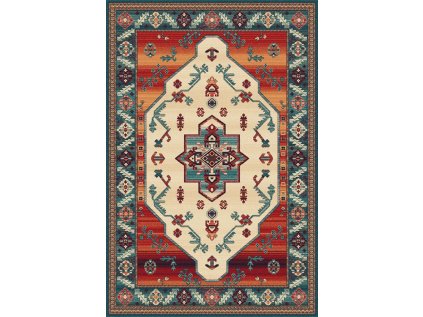 Agnella klasický vlněný koberec Isfahan Tereus Szmaragd vícebarevný