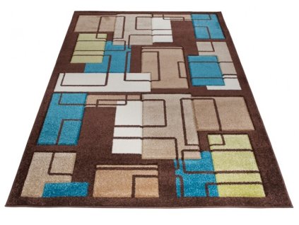 Kusový koberec SUMATRA C236A hnědý modrý béžový