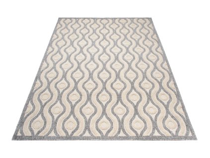Kusový koberec Sisalový CANSAS FG81A Geometrický moderní krémový