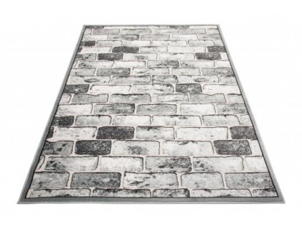 Moderní kusový koberec 70911/24338 TANGO Cihlová zeď šedý
