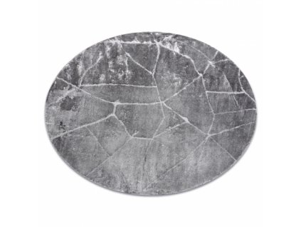 Kulatý koberec MEFE 2783 Mramor tmavě šedý