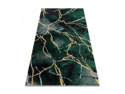 Kusový koberec EMERALD 1018 Luxusní mramor abstraktní zelený zlatý