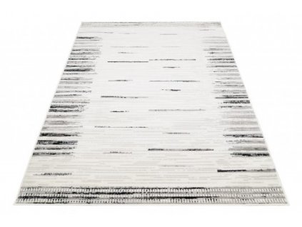 Moderní kusový koberec GRACE 3667A Proužky krémový světle šedý