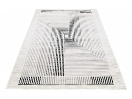 Moderní kusový koberec GRACE 6344A Geometrický krémový světle šedý