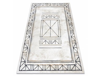 Kusový koberec ANTIKA 125 Vhodný k praní moderní řecký vzor béžový šedý