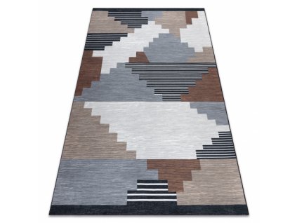 Kusový koberec ANTIKA 126 Vhodný k praní moderní geometrický béžový šedý