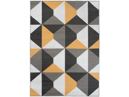 Kusový koberec moderní MAYA Z902A šedý žlutý