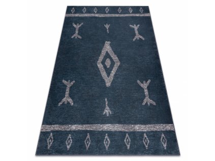 Kusový koberec ANTIKA 121 Vhodný k praní aztécký antracitový