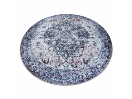 Kulatý koberec ANTIKA Vhodný k praní klasický moderní šedý