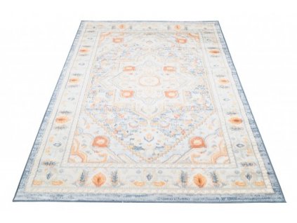 Kusový koberec MIA 4464A Klasický krémový modrý