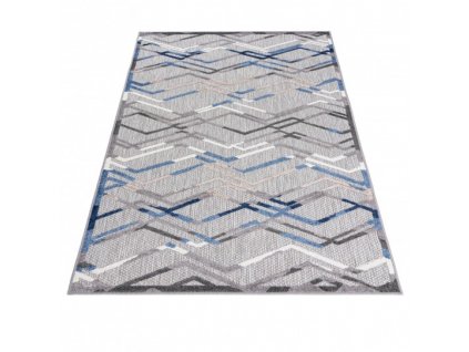 Moderní kusový koberec AVENTURA ED02A šedý modrý