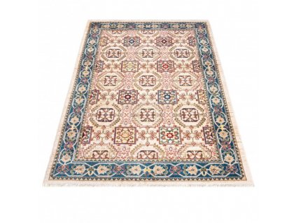 Kusový koberec RIVOLI EE62B Klasický krémový modrý