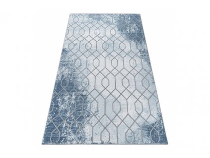 Kusový koberec VALENCIA 3951 modrý / šedý