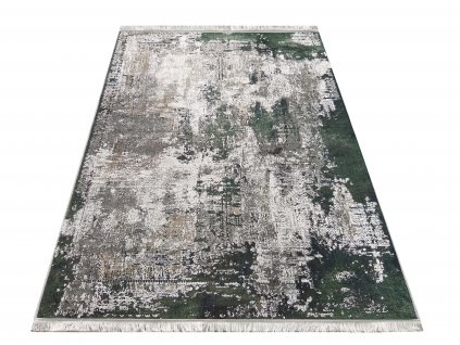 Moderní kusový koberec protiskluzový Horeca-New 123 Abstraktní zelený