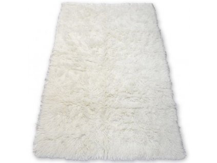 Kusový vlněný koberec FLOKATI bílý krémový