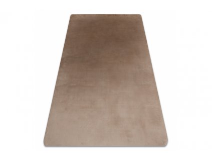 Kusový koberec jednobarevný Shaggy POSH protiskluzový pratelný camel béžový