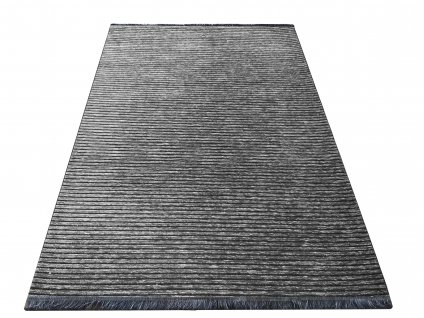 Kusový koberec pratelný DIAMOND 01 vodorovně pruhovaný protiskluzový šedý