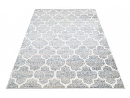 Kusový koberec MIA 4496B světle šedý krémový