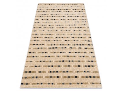 Kusový koberec vlněný JADE 45023/100 OSTA Proužky béžový modrý