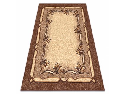 Kusový koberec BCF Morad KRZYS Květy klasický hnědý