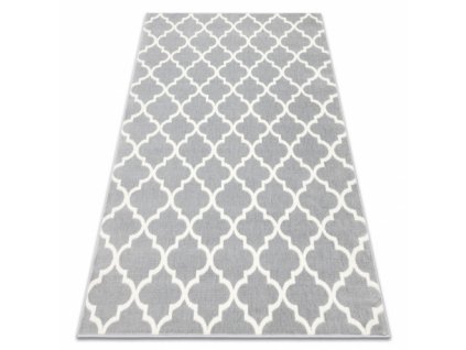 Kusový koberec BCF Morad TRELIS Geometrický světle šedý