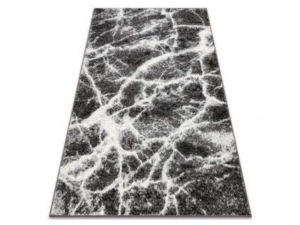Kusový koberec BCF Morad MRAMOR Abstraktní antracitový černý