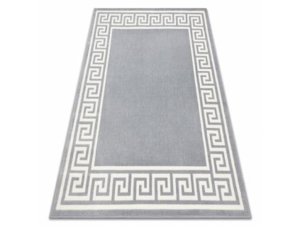 Kusový koberec BCF Morad GREK Klasický Řecký vzor šedý bílý
