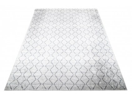 Kusový koberec pratelný TOSCANA 931 Geometrický pogumovaný béžový šedý