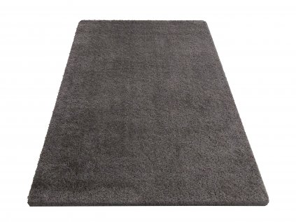 Kusový shaggy koberec jednobarevný Kamel Ocelově šedý