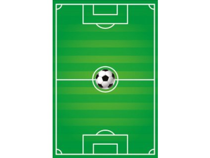 Dětský kusový koberec vhodný k praní BAMBINO 9731 Fotbalové hřiště protiskluzový zelený