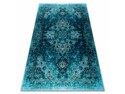 Kusový koberec ANTIKA ANCRET Vhodný k praní klasický moderní modrý