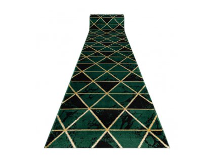 Běhoun EMERALD 1020 geometrický moderní zelený zlatý