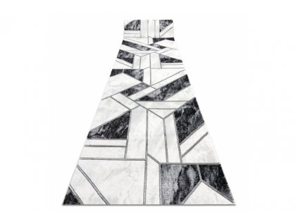 Běhoun EMERALD 81953 geometrický moderní krémový černý stříbrný