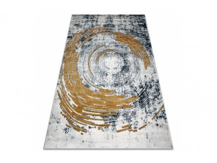 Kusový koberec EMERALD 1024 Luxusní moderní abstraktní krémový modrý zlatý